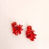 Σκουλαρίκια Ασημί 925 από κόκκινα Κοραλλια